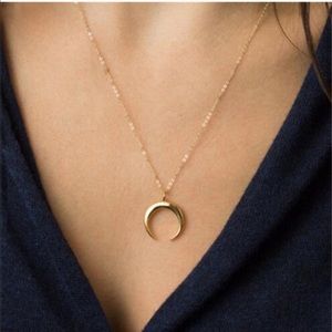 Gold Crescent Necklace New With Tags!!!